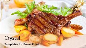  Presentation with veal - Amazing slide set having vegetables for christmas dinner backdrop and a yellow colored foreground