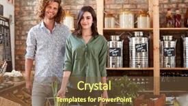  Presentation with grocery store - Cool new PPT theme with vegetables in sustainable plastic free backdrop and a tawny brown colored foreground