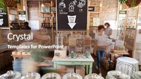  Presentation with grocery store - Presentation theme with vegetables in sustainable plastic free background and a tawny brown colored foreground