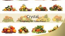  Presentation with hydroponics vegetables hydroponic vegetable - Cool new slide set with vegetables isolated on white backdrop and a blonde colored foreground