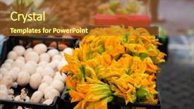  Presentation with agricultural products - Cool new slide set with vegetables market in italy agricultural backdrop and a tawny brown colored foreground