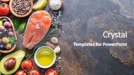  Presentation with graphite - Amazing PPT layouts having vegetables on the graphite backdrop and a gray colored foreground