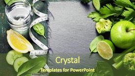  Presentation with vintage food - Beautiful slide deck featuring vegetables on vintage background - detox backdrop and a tawny brown colored foreground