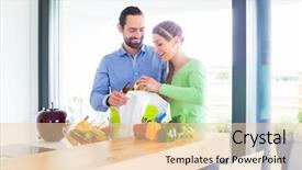  Presentation with grocery bag - Cool new theme with vegetables out of grocery backdrop and a lemonade colored foreground