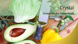  Presentation with vegetables - Audience pleasing presentation theme consisting of vegetables prepared for use backdrop and a  colored foreground