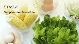  Presentation with steamboat - Audience pleasing slide deck consisting of vegetables prepared for vietnamese steamboat backdrop and a blonde colored foreground