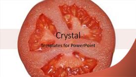  Presentation with tomato - PPT layouts enhanced with vegetables seed purity - sliced tomato isolated on white background and a  colored foreground
