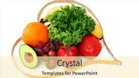  Presentation with fruits - PPT theme with vegetables surrounded by a heart background and a blonde colored foreground