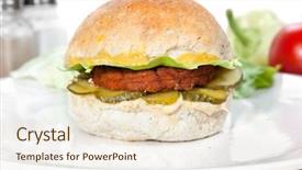  Presentation with cucumber cream - Colorful presentation theme enhanced with  backdrop and a  colored foreground