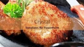  Presentation with burgers - Slide deck enhanced with vegetarian-burgers-with-herbs background and a gold colored foreground