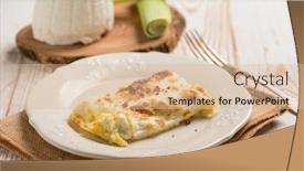  Presentation with vegetarian - Beautiful slide set featuring vegetarian-cannelloni-with-ricotta-cheese backdrop and a lemonade colored foreground