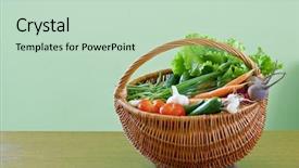  Presentation with jesus vine - Amazing PPT layouts having vegetarian food in vine basket backdrop and a  colored foreground