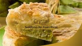  Presentation with wood pellets in the - Slides featuring vegetarian-quiche-with-artichoke background and a gold colored foreground
