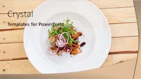  Presentation with beetroot - Colorful presentation theme enhanced with vegetarian-salad-with-beetroot-honey backdrop and a lemonade colored foreground