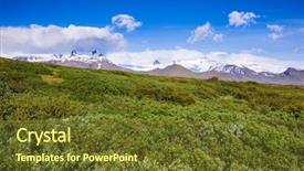  Presentation with wilderness - Slides having vegetation at the skaftafell wilderness background and a tawny brown colored foreground