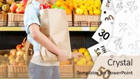  Presentation with fresh fruits vegetables dairy meat - Slide set having vegeteble store - girl hands bag with fresh background and a  colored foreground
