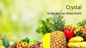  Presentation with online grocery shopping - Amazing presentation design having vegeteble store - grocery shopping cart backdrop and a  colored foreground