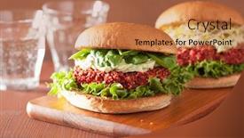  Presentation with veggie - PPT theme featuring  background and a  colored foreground