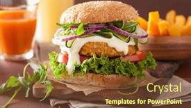  Presentation with veggie - Cool new PPT theme with  backdrop and a  colored foreground