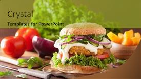  Presentation with veggie - Cool new PPT theme with  backdrop and a  colored foreground