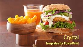  Presentation with veggie - Beautiful slide deck featuring  backdrop and a  colored foreground