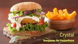  Presentation with veggie - Cool new PPT layouts with  backdrop and a  colored foreground