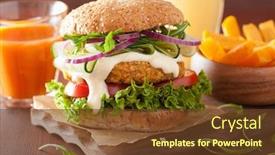  Presentation with veggie - Amazing slide deck having  backdrop and a  colored foreground