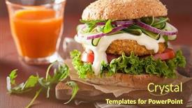  Presentation with veggie - PPT theme having  background and a  colored foreground