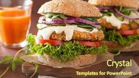  Presentation with veggie - Amazing PPT layouts having  backdrop and a  colored foreground