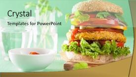  Presentation with veggie - Presentation design consisting of  background and a  colored foreground