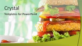  Presentation with veggie - Colorful slide deck enhanced with  backdrop and a  colored foreground