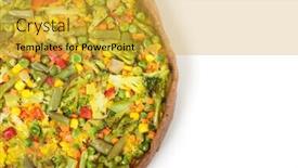  Presentation with veggie - Theme enhanced with veggie-pizza-or-pie background and a gold colored foreground