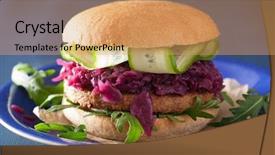  Presentation with veggie - Amazing slide deck having  backdrop and a  colored foreground