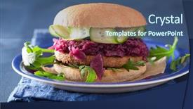  Presentation with veggie - Colorful presentation design enhanced with  backdrop and a  colored foreground