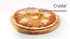  Presentation with restaurant menu board - Amazing PPT layouts having restaurant menu classical pizza four backdrop and a white colored foreground