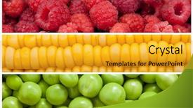  Presentation with nursery - Slide deck enhanced with set background of natural food background and a gold colored foreground