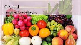  Presentation with vegetables - Slide deck featuring blank billboard in the city background and a gray colored foreground.