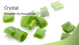  Presentation with onion - Cool new slides with vegitable salad - chopped spring onion or scallion backdrop and a white colored foreground