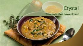  Presentation with pepper - Presentation with vegtable - amaranth porridge with zucchinis background and a  colored foreground