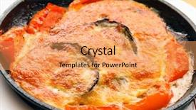  Presentation with meat - PPT layouts featuring vegtable - roasted meat with vegetables background and a  colored foreground