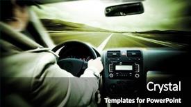  Presentation with car speeding - Presentation theme enhanced with vehicle accident - speeding car on the road background and a black colored foreground