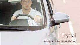  Presentation with car parking - Slide deck with exceed - transportation and vehicle concept background and a lemonade colored foreground