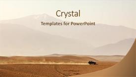  Presentation with driving road - Cool new PPT layouts with vehicle driving through agafay desert backdrop and a cream colored foreground