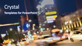  Presentation with traffic light - Cool new presentation theme with vehicle dynamics - abstract background with traffic light backdrop and a ocean colored foreground