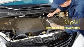  Presentation with auto repair - PPT theme consisting of vehicle maintenance - car mechanic working in auto background and a violet colored foreground