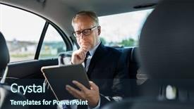  Presentation with car seat - Amazing PPT theme having vehicle networks - transport business trip technology backdrop and a navy blue colored foreground