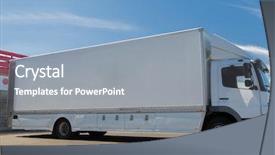  Presentation with freight transportation - Amazing presentation having vehicle parts concept - white truck backdrop and a gray colored foreground