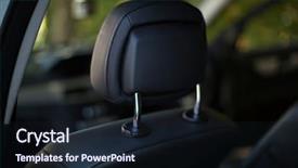  Presentation with car seat - Amazing PPT theme having vehicle seat in car backdrop and a wine colored foreground