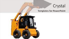  Presentation with vehicle tracking - Theme consisting of vehicle tracking - skid steer loader with full background and a light gray colored foreground