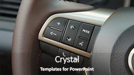  Presentation with car audio - Cool new presentation theme with vehicle tracking system - audio control buttons backdrop and a dark gray colored foreground